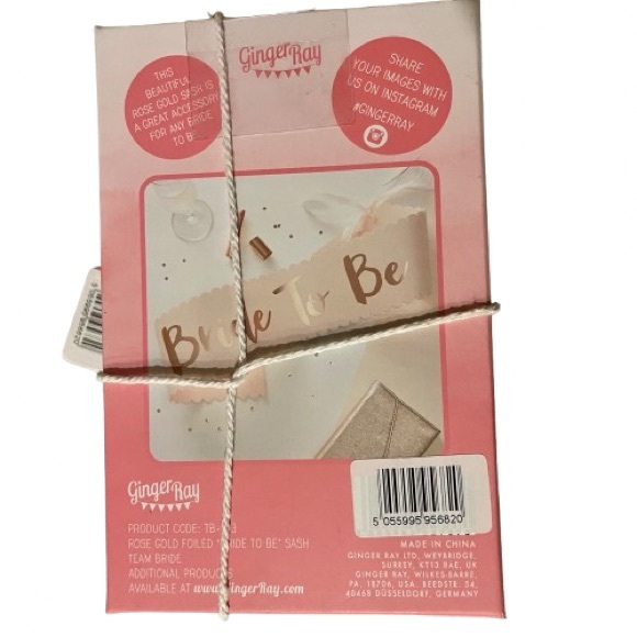 NIB Pink & Rose Gold Bride to Be Sash, Bridal Shower & Bachelorette - Wedding - Picture 5 of 5